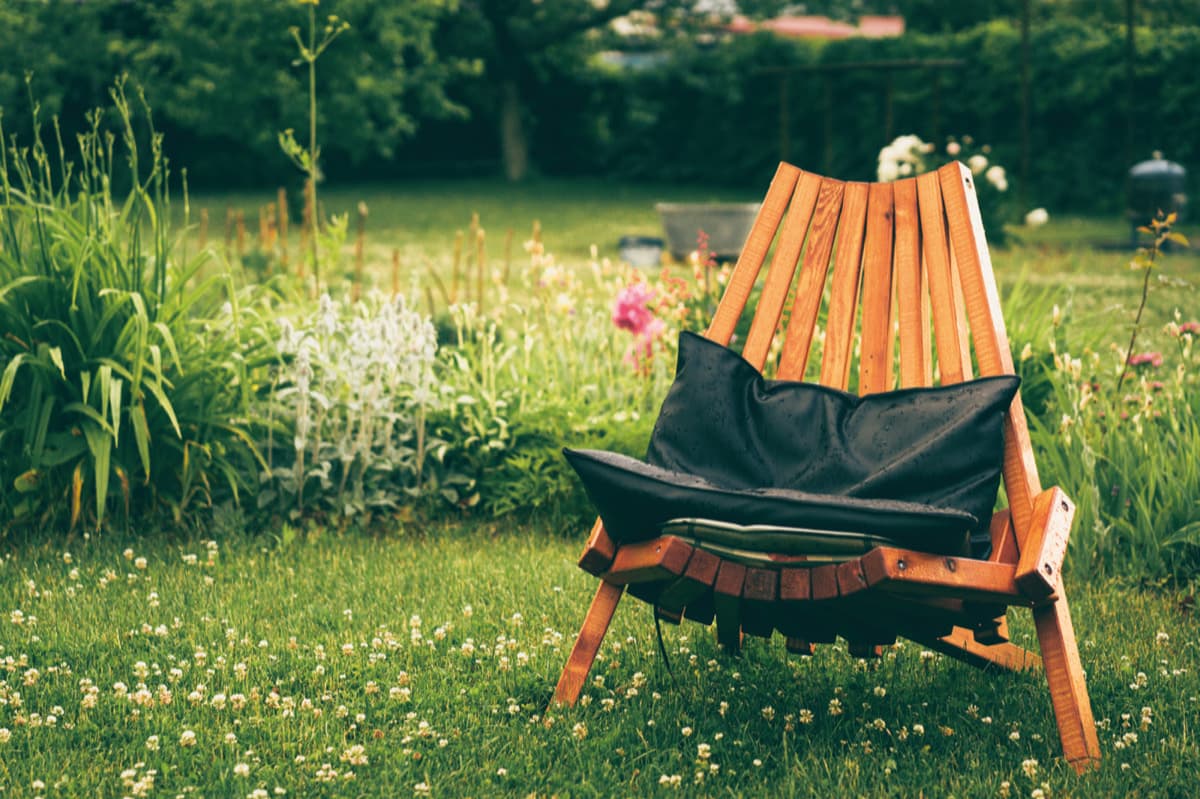 Protected outdoor timber furniture